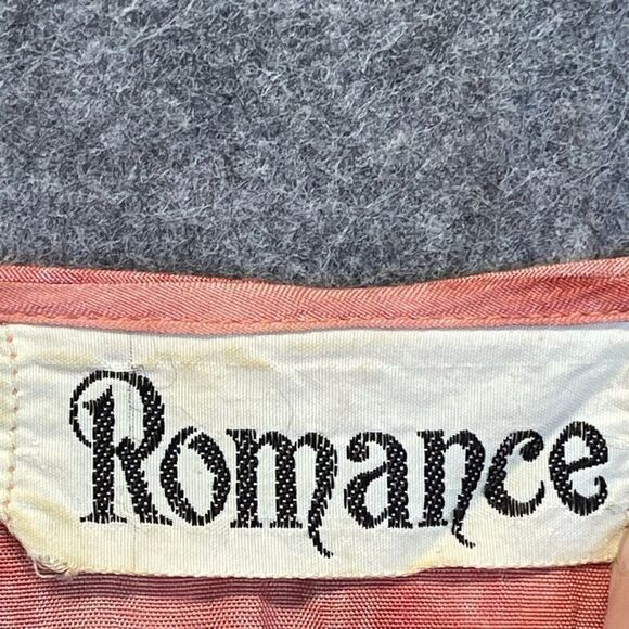 Vintage ROMANCE Top Medium Peach Blouson Tie-Dye Button Front Tunic Short Sleeve - Picture 5 of 16
